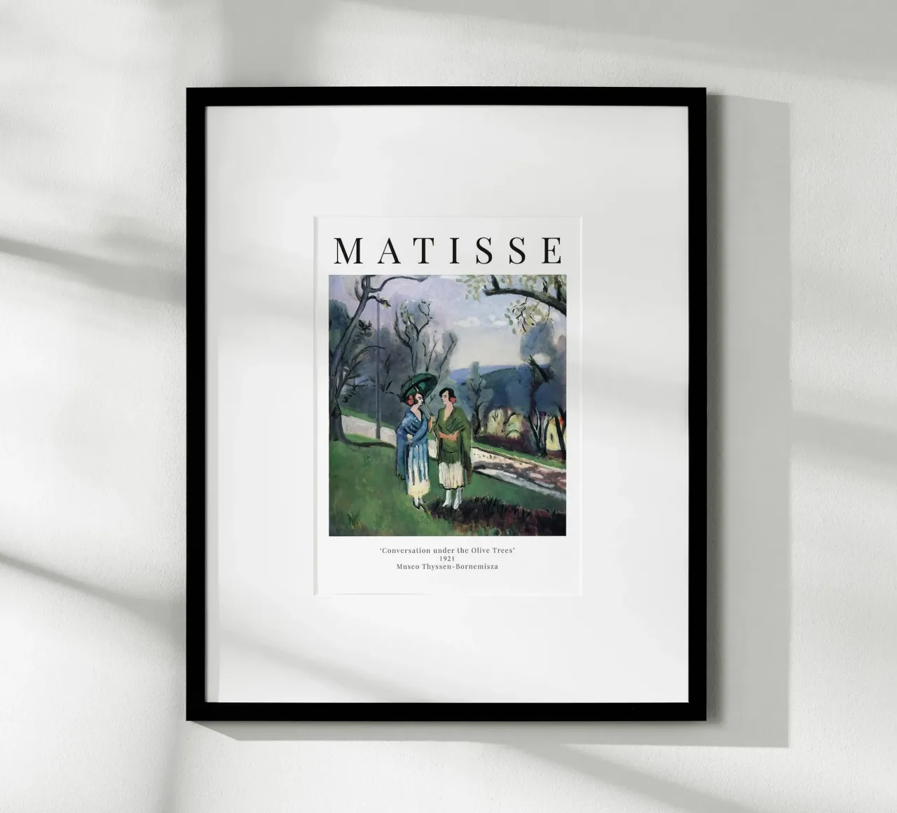 Henri Matisse - Conversazione sotto gli ulivi poster con telaio in legno da Perdana shop