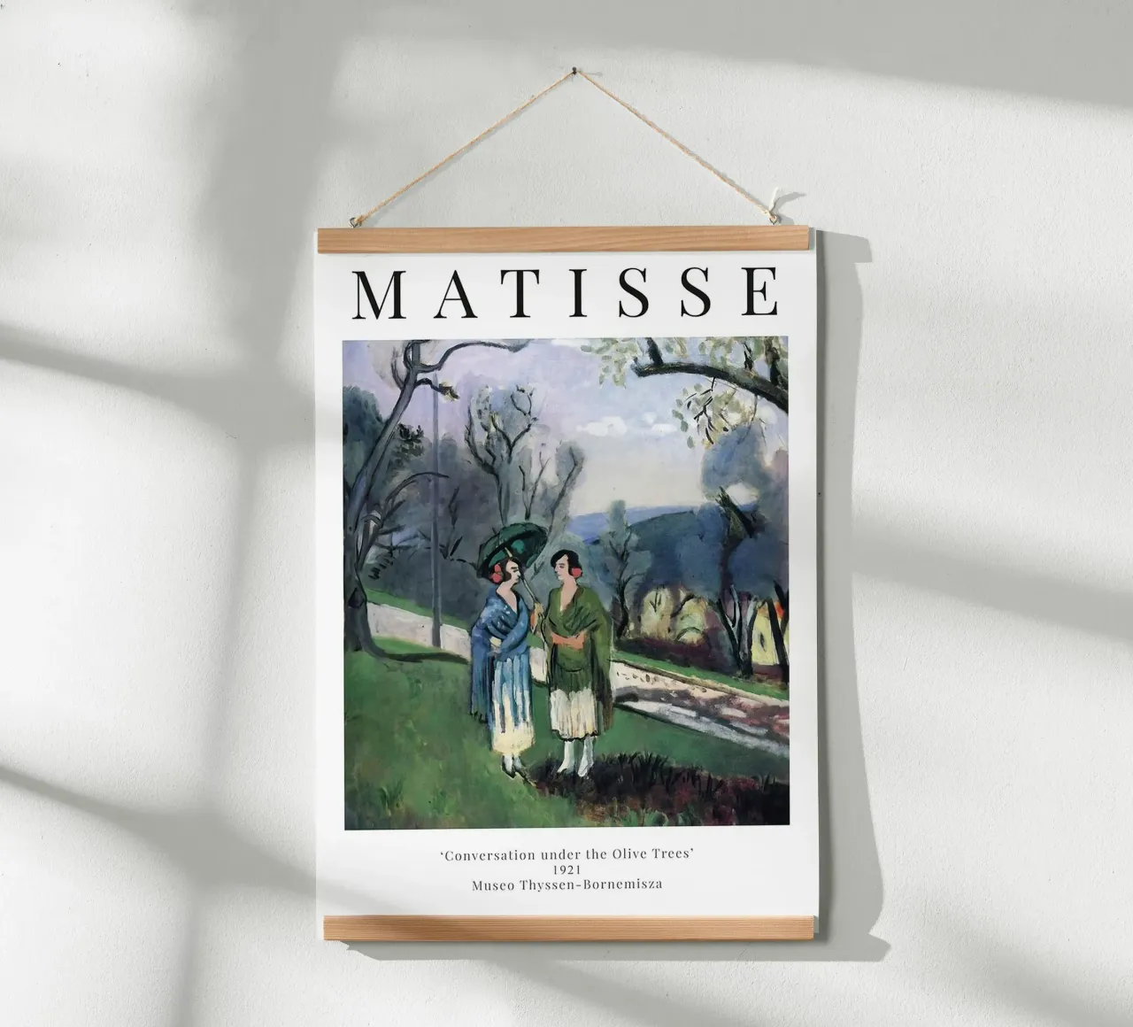 Henri Matisse - Conversazione sotto gli ulivi poster con telaio in legno da Perdana shop