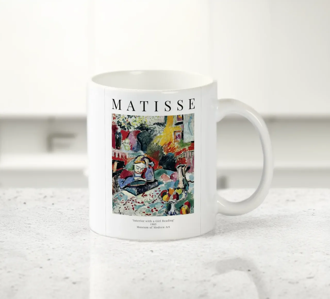 Henri Matisse - Interno con ragazza che legge tazza in ceramica da Perdana shop