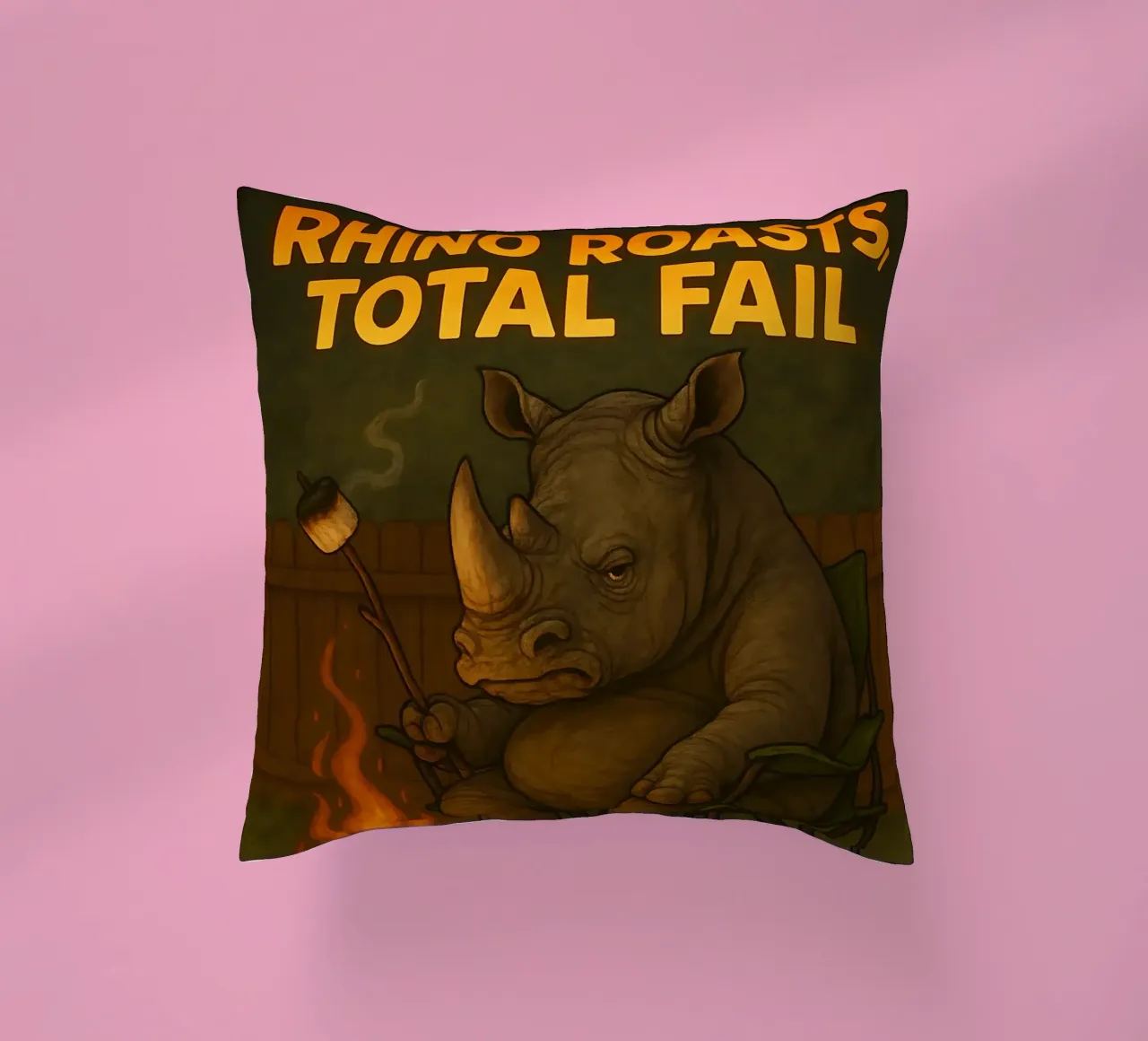 Funny Rhino Meme cuscino da Funny Humor Art