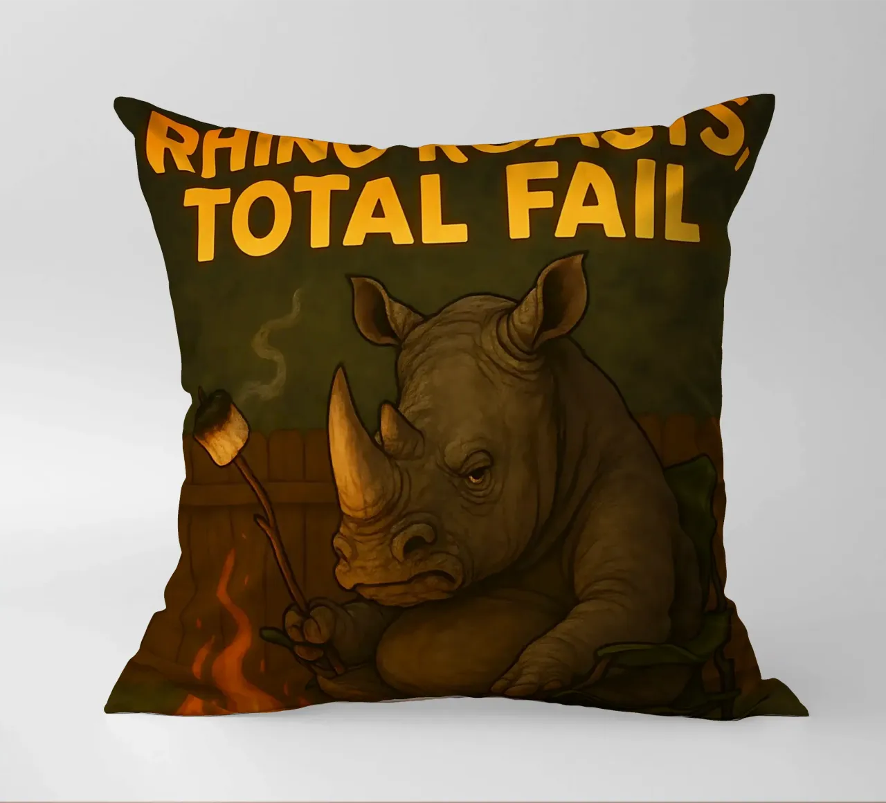 Funny Rhino Meme cuscino da Funny Humor Art