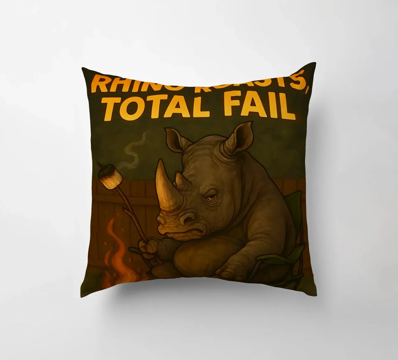 Funny Rhino Meme cuscino da Funny Humor Art