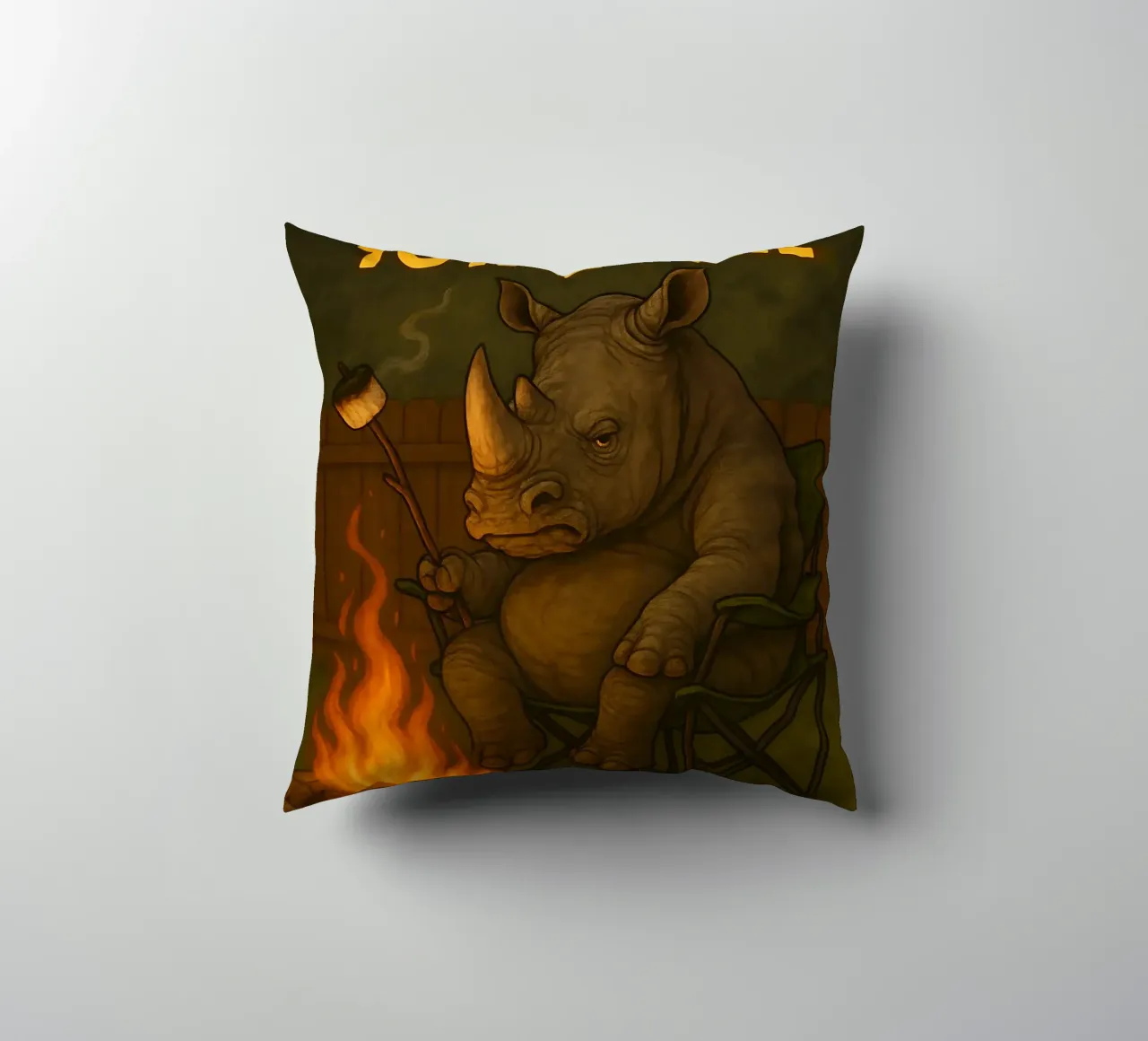 Funny Rhino Meme cuscino da Funny Humor Art