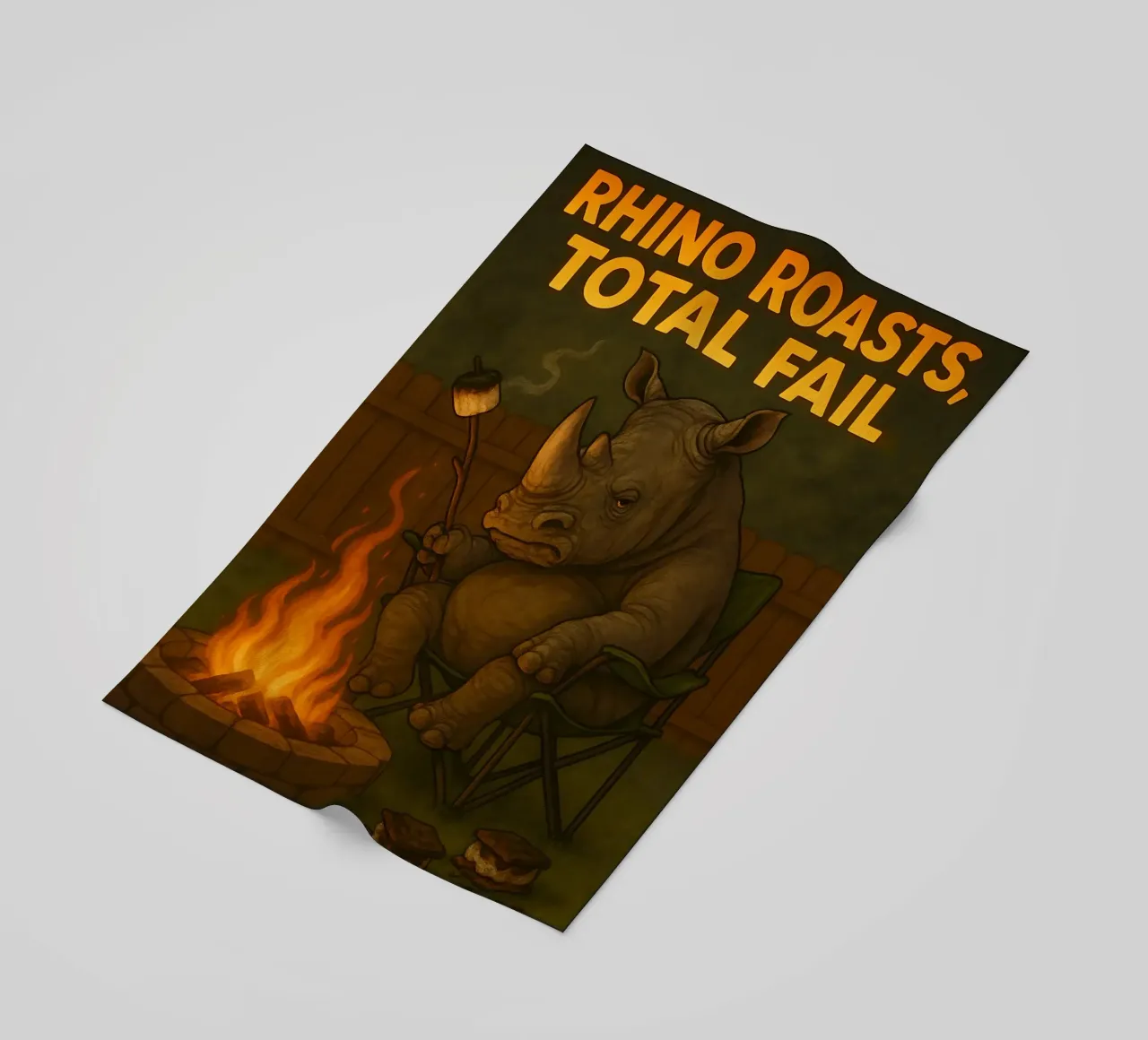 Funny Rhino Meme telo mare da Funny Humor Art
