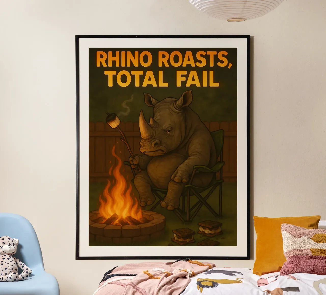 Funny Rhino Meme poster da Funny Humor Art
