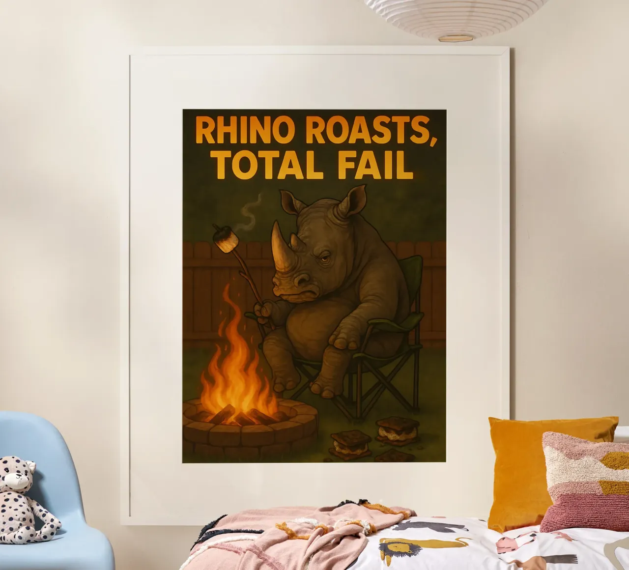 Funny Rhino Meme poster da Funny Humor Art