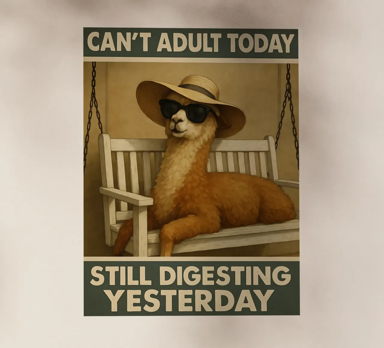 Funny Alpaca Meme pellicola backlit da Funny Humor Art