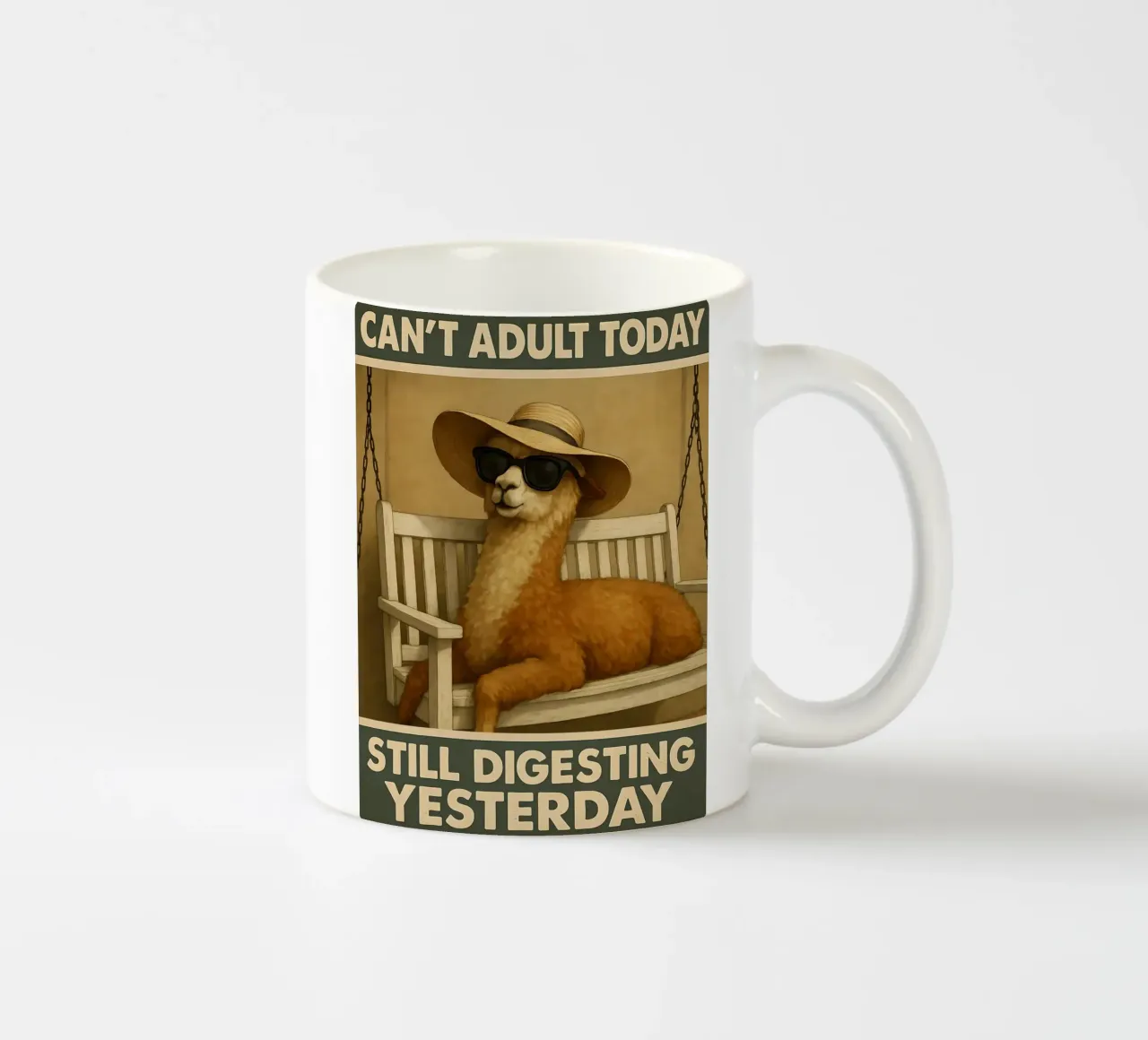 Funny Alpaca Meme tazza in ceramica da Funny Humor Art