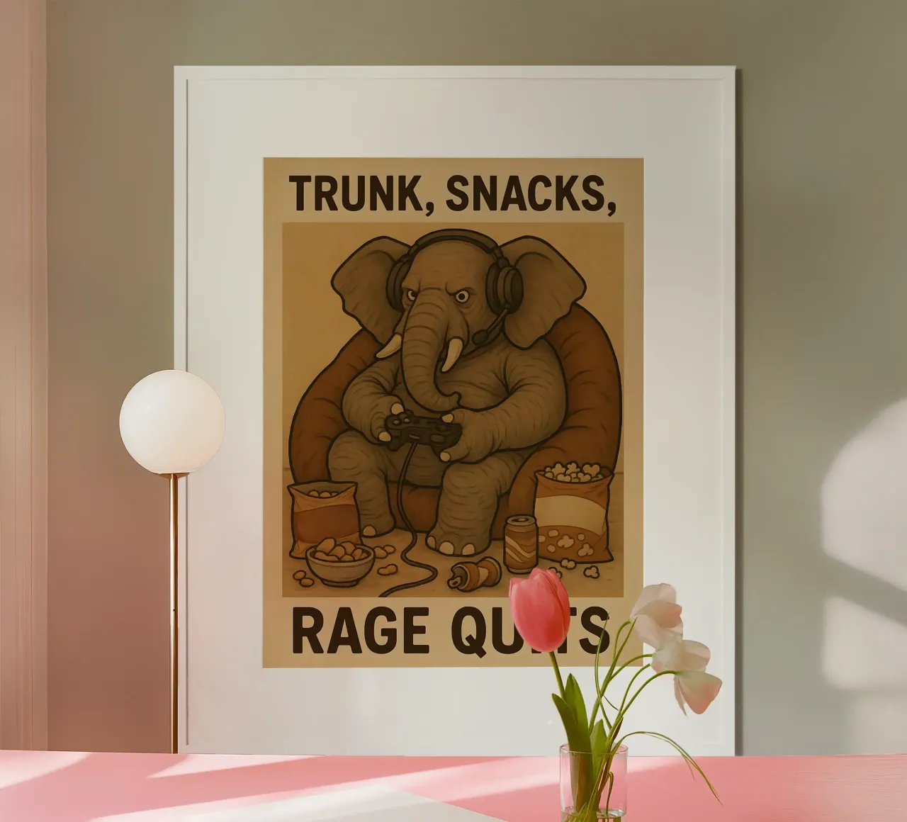 Meme divertente sull'elefante poster da Funny Humor Art