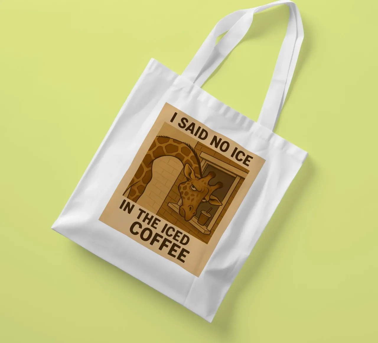 Jirafa divertida Meme tote bag de Funny Humor Art