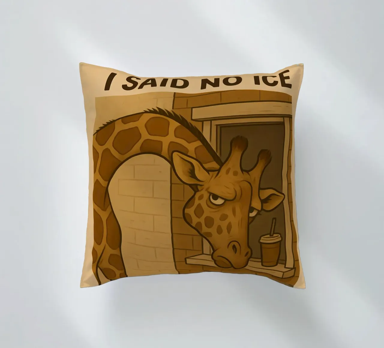 Funny Giraffe Meme cuscino da Funny Humor Art