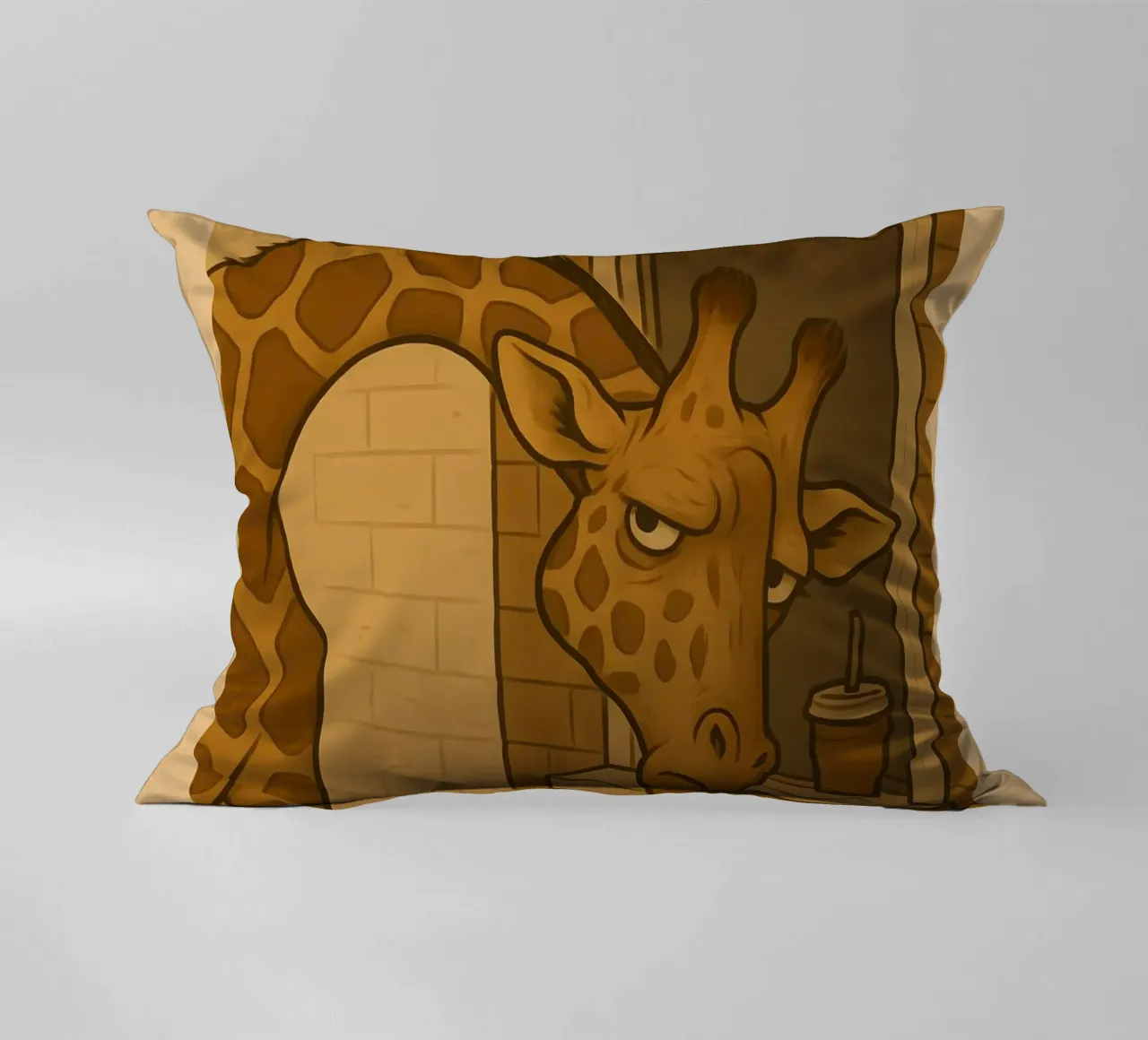 Funny Giraffe Meme cuscino da Funny Humor Art