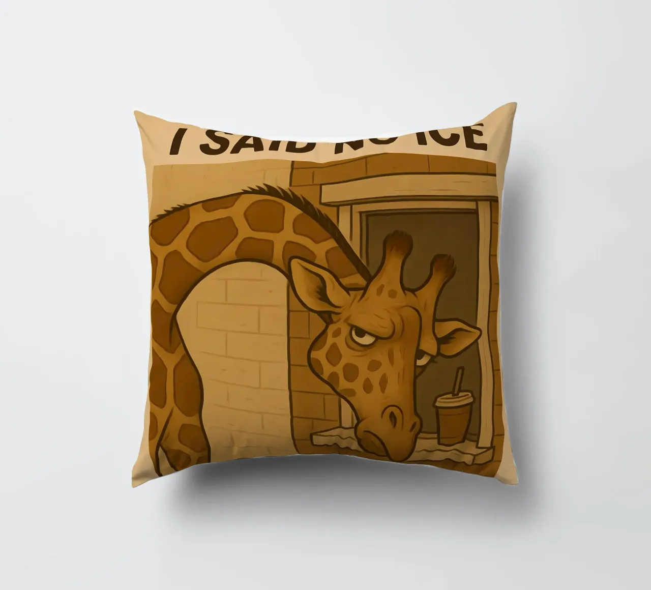 Funny Giraffe Meme cuscino da Funny Humor Art
