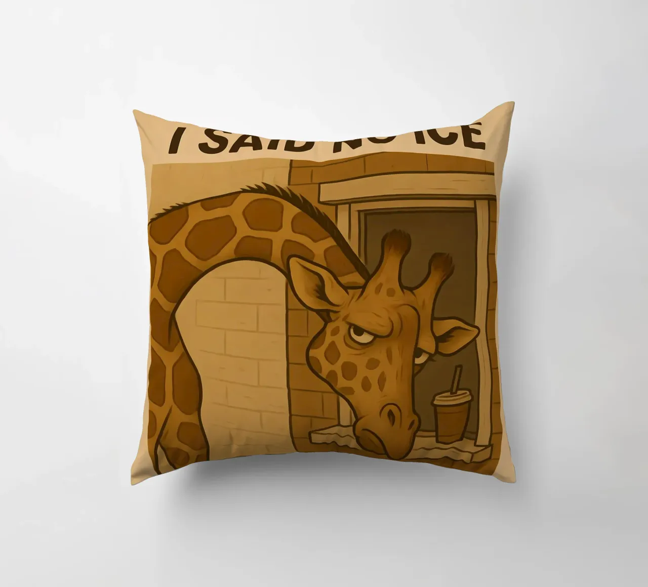 Funny Giraffe Meme cuscino da Funny Humor Art