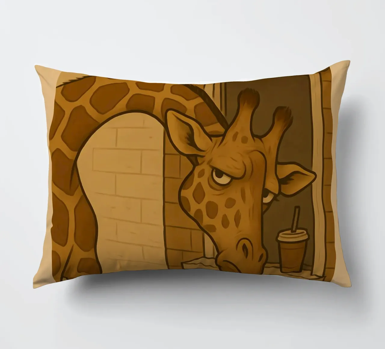 Funny Giraffe Meme cuscino da Funny Humor Art