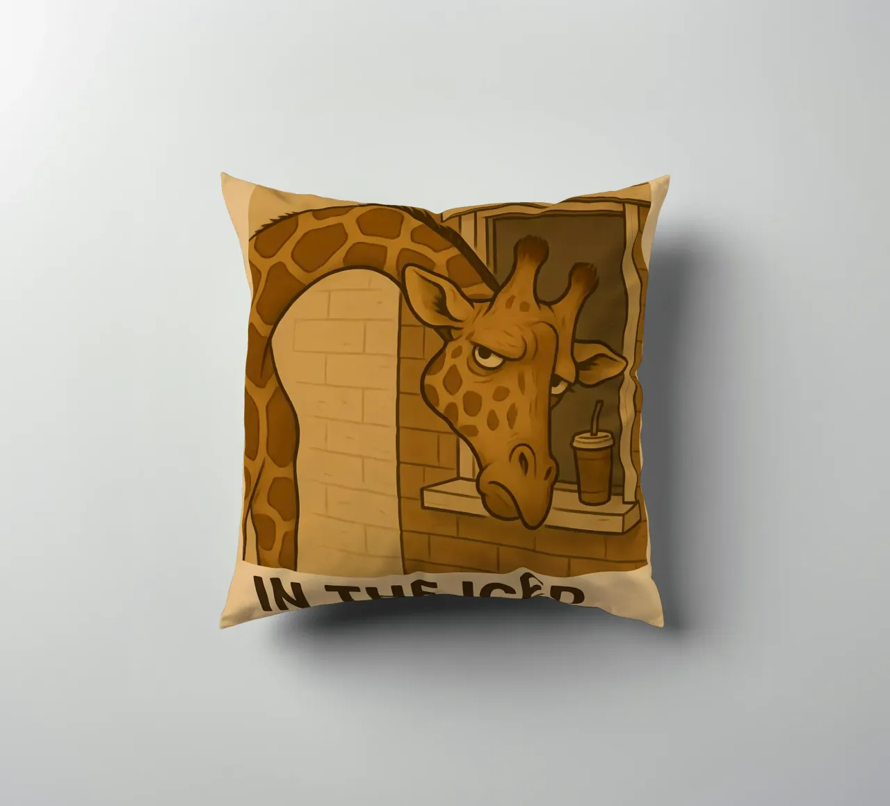 Funny Giraffe Meme cuscino da Funny Humor Art