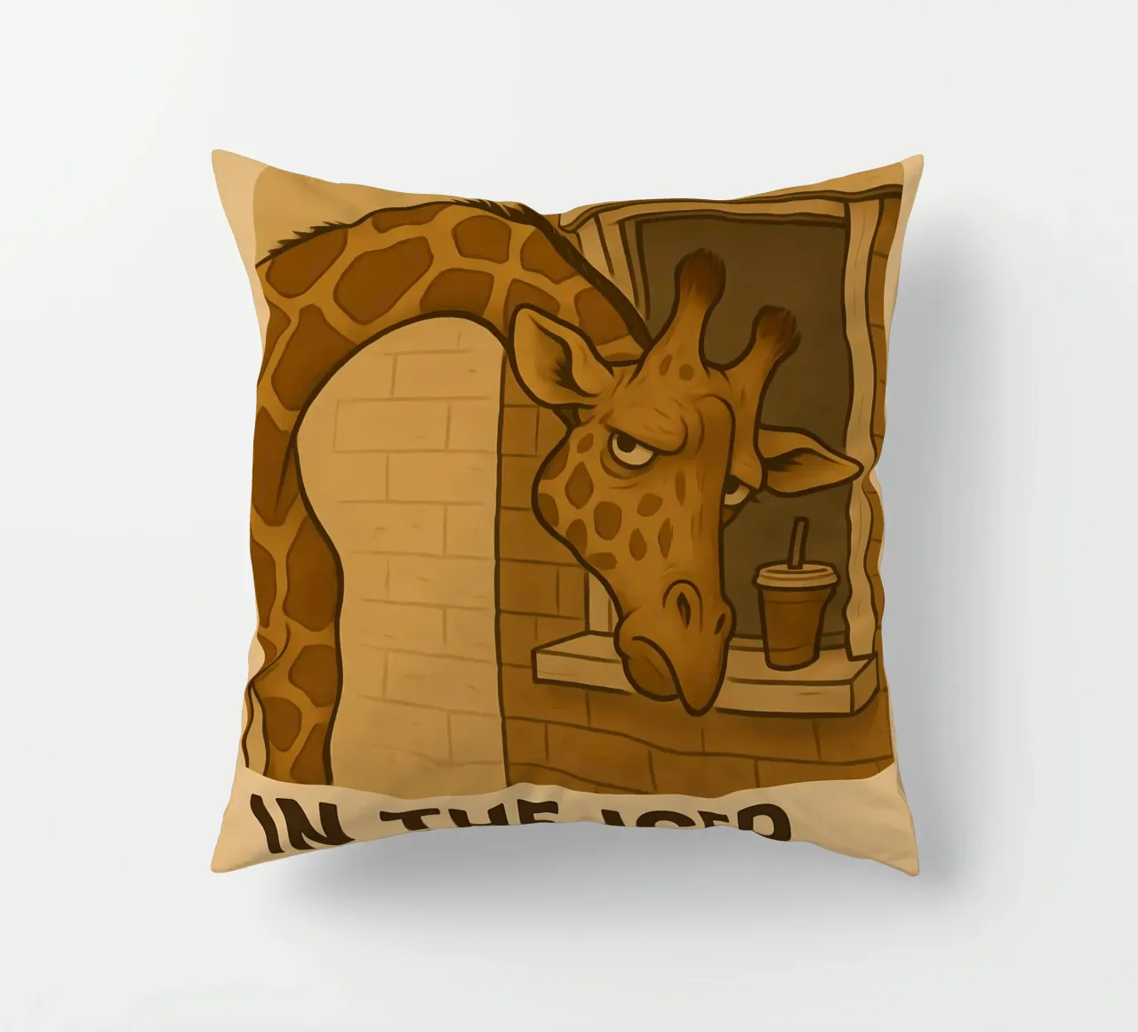 Funny Giraffe Meme cuscino da Funny Humor Art