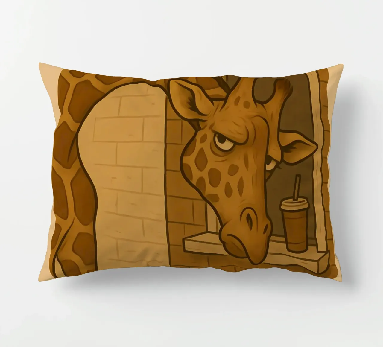 Funny Giraffe Meme cuscino da Funny Humor Art