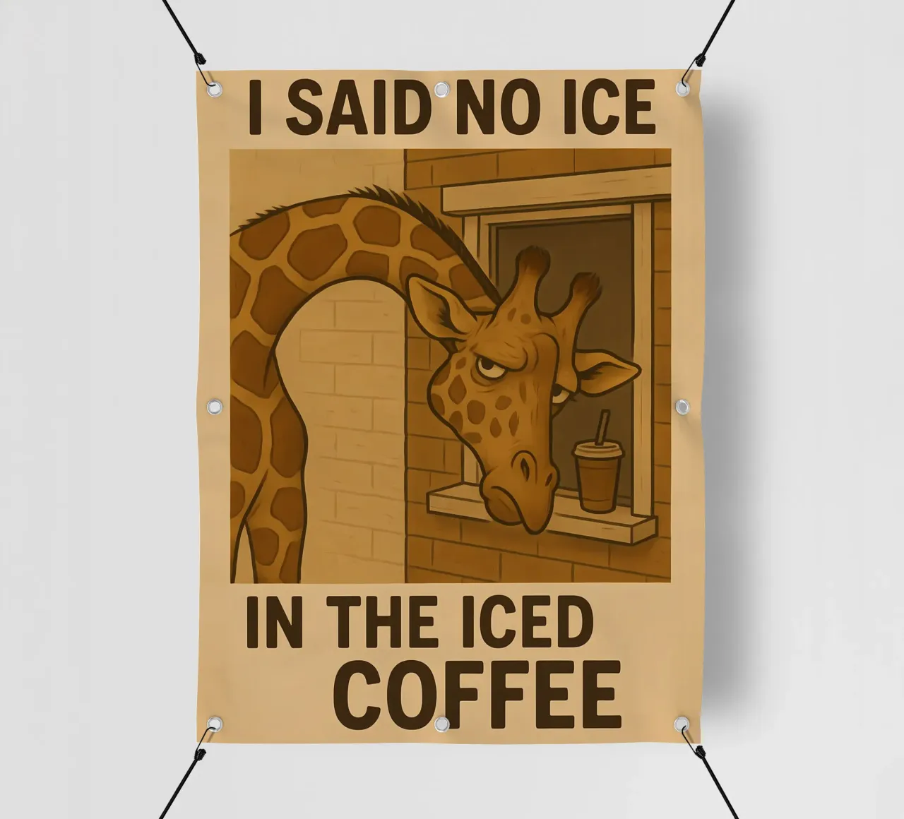 Funny Giraffe Meme telo in pvc da Funny Humor Art