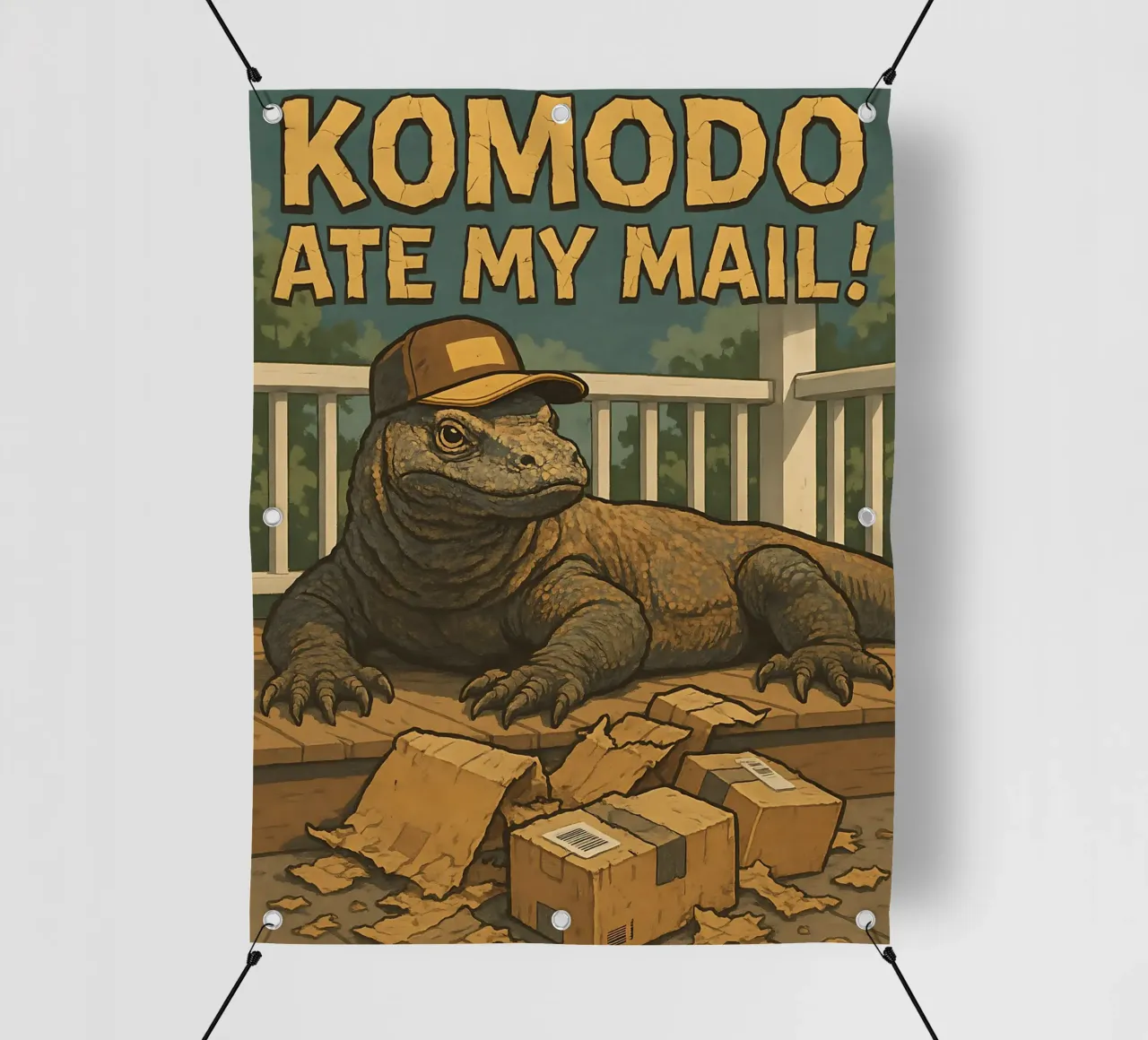 Funny Komodo Meme telo in pvc da Funny Humor Art