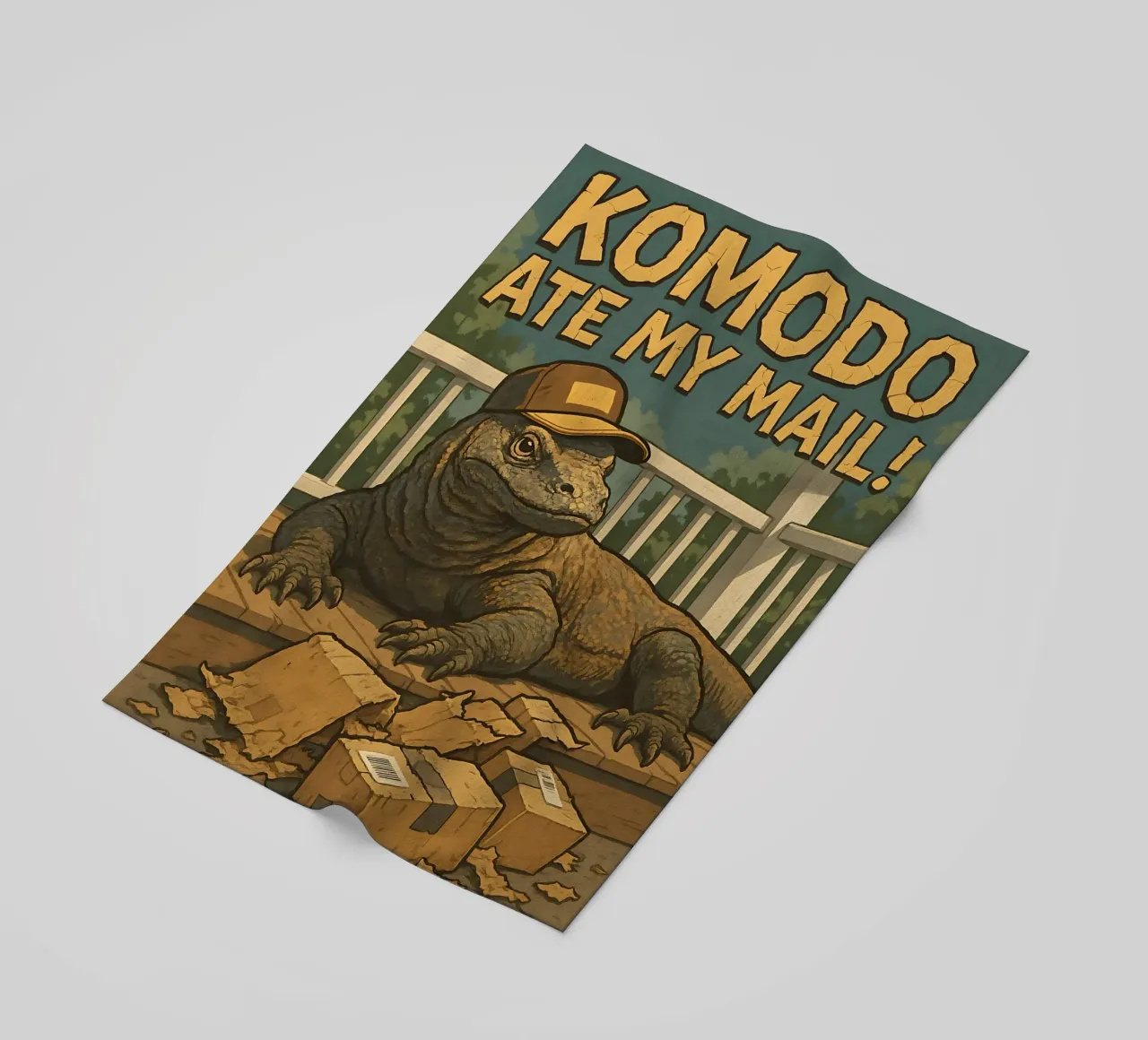 Funny Komodo Meme telo mare da Funny Humor Art