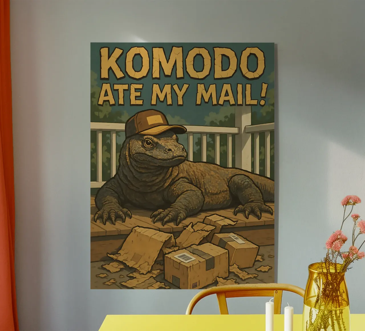 Funny Komodo Meme plexiglass da Funny Humor Art