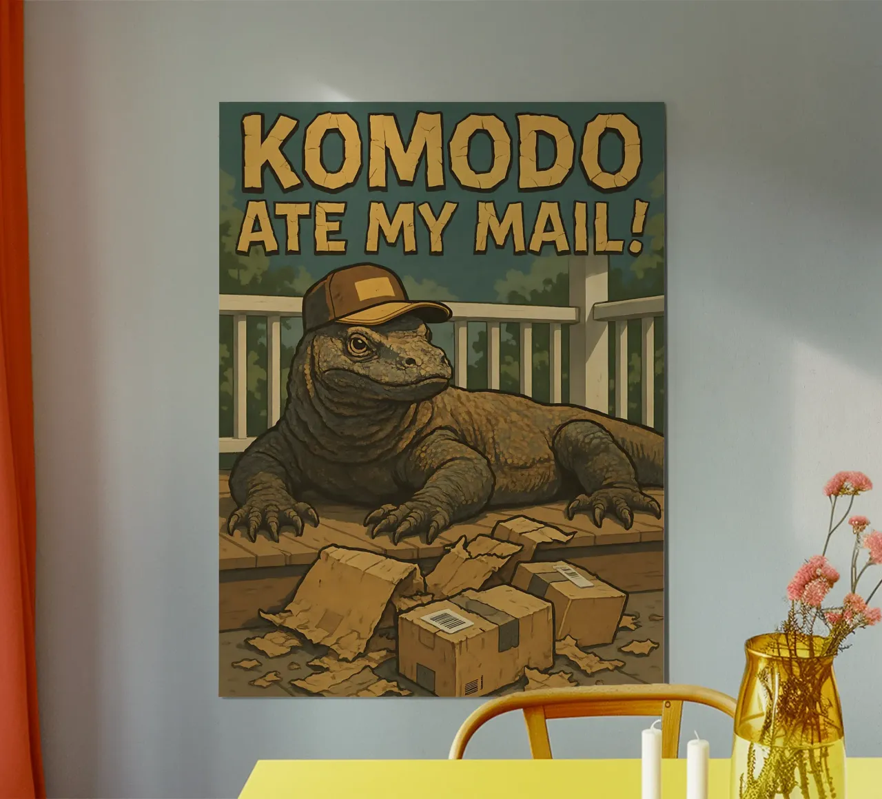 Funny Komodo Meme carta hahnemühle da Funny Humor Art