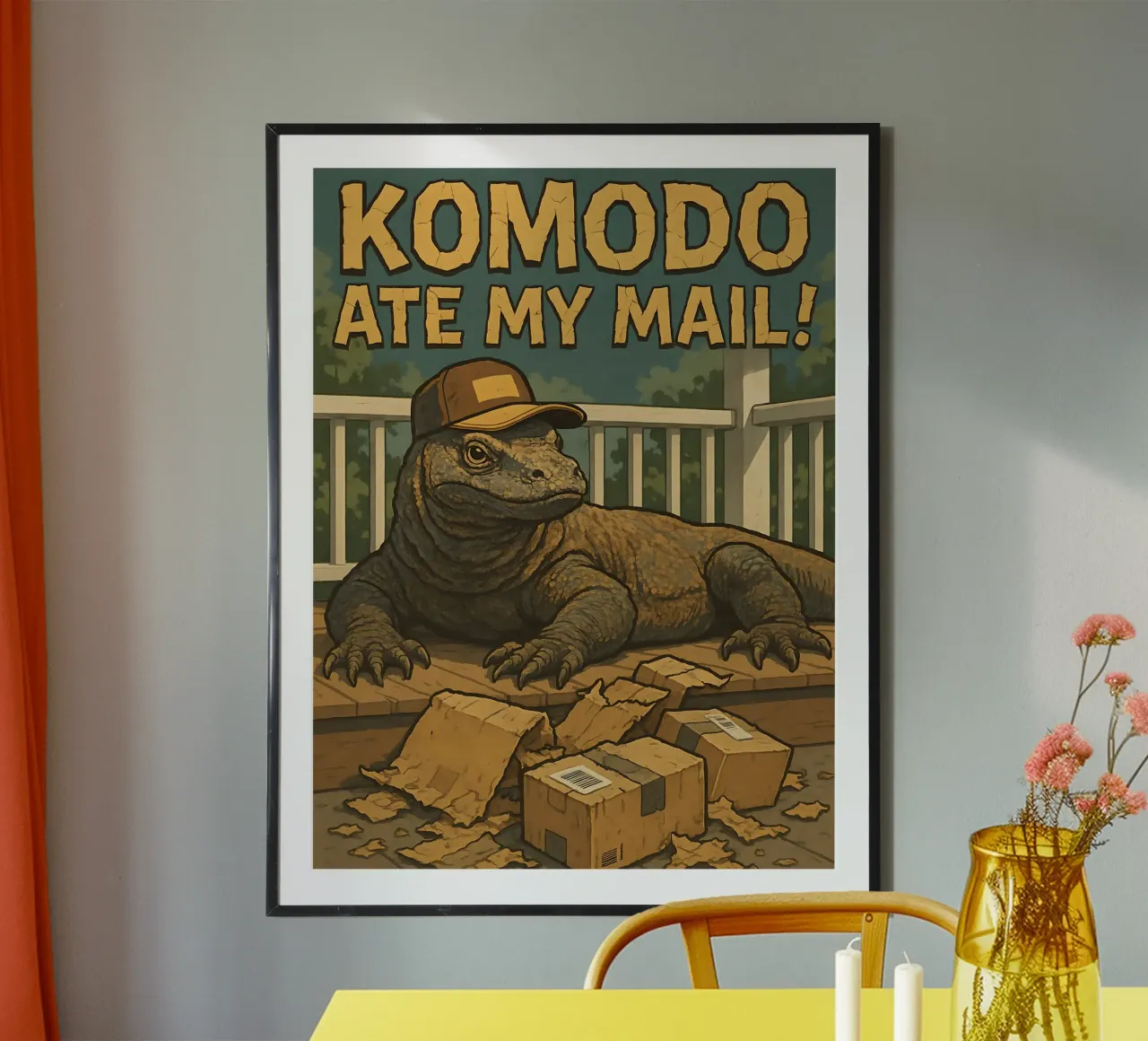 Funny Komodo Meme carta hahnemühle da Funny Humor Art