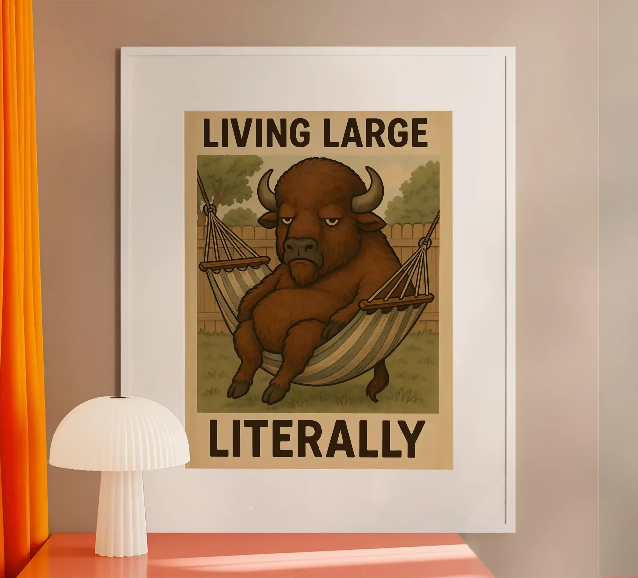 Meme divertente sulle bufale poster con telaio in alluminio da Funny Humor Art