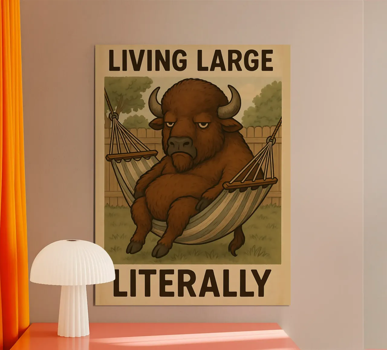 Meme divertente sulle bufale poster con telaio in alluminio da Funny Humor Art
