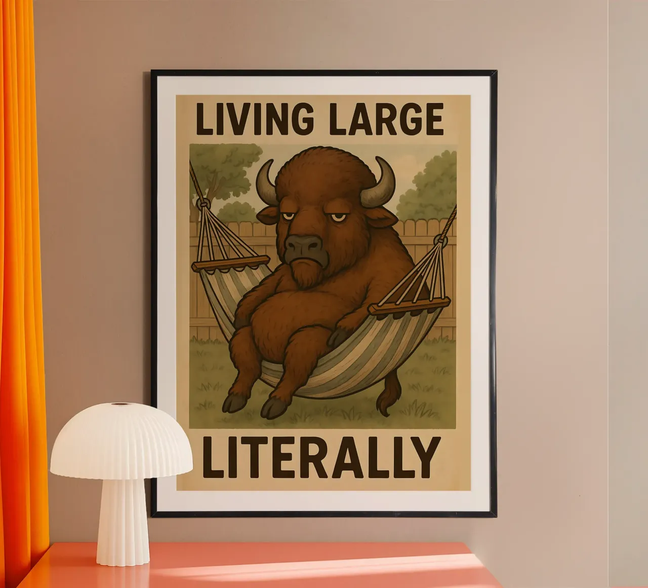 Meme divertente sulle bufale poster con telaio in alluminio da Funny Humor Art