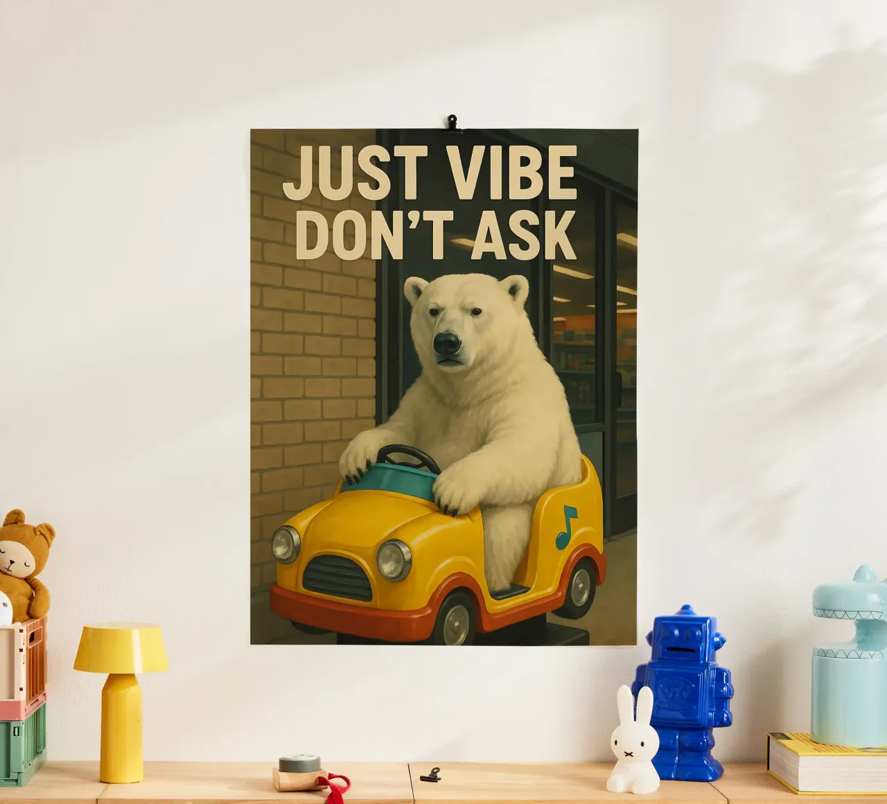Meme divertente sull'orso polare poster da Funny Humor Art
