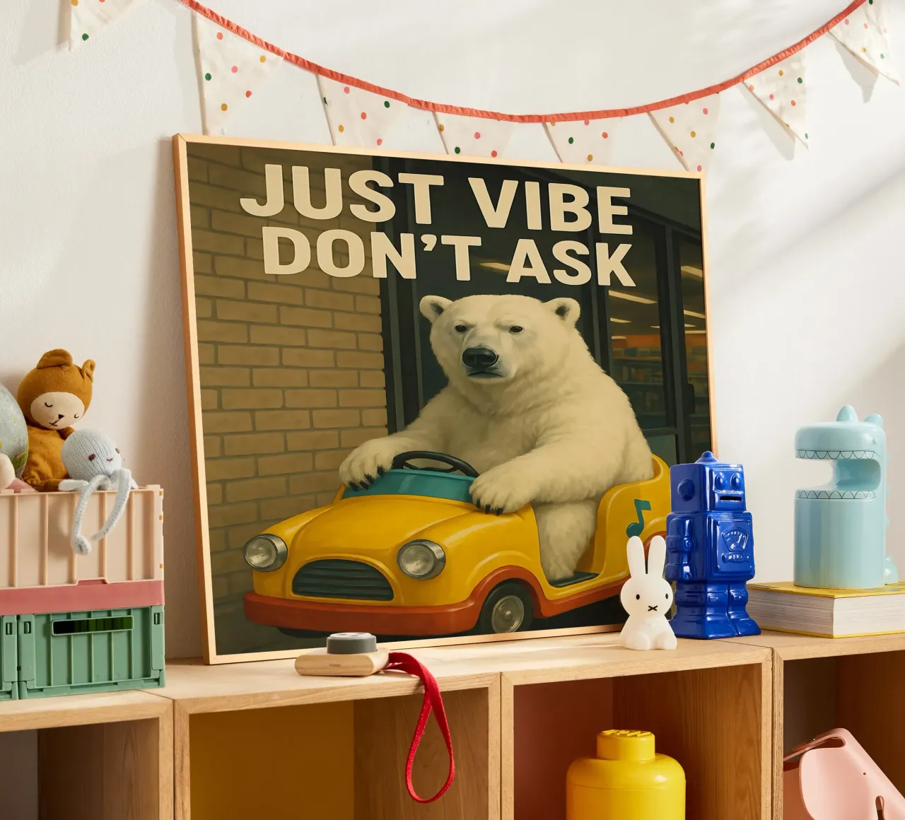 Meme divertente sull'orso polare poster da Funny Humor Art