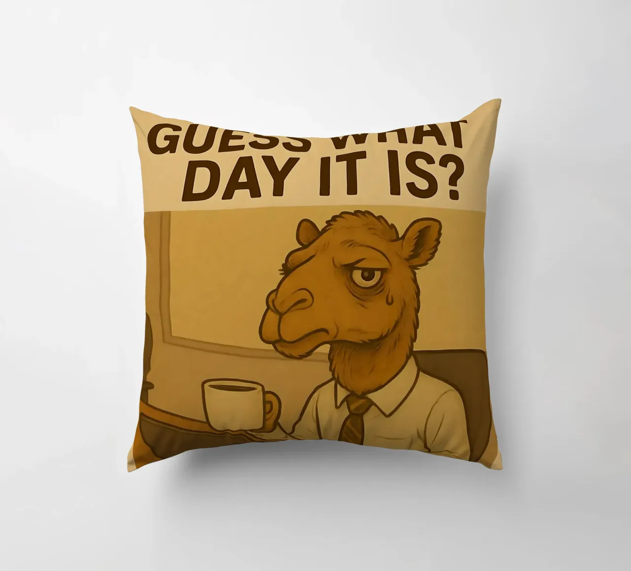 Funny Camel Meme cuscino da Funny Humor Art