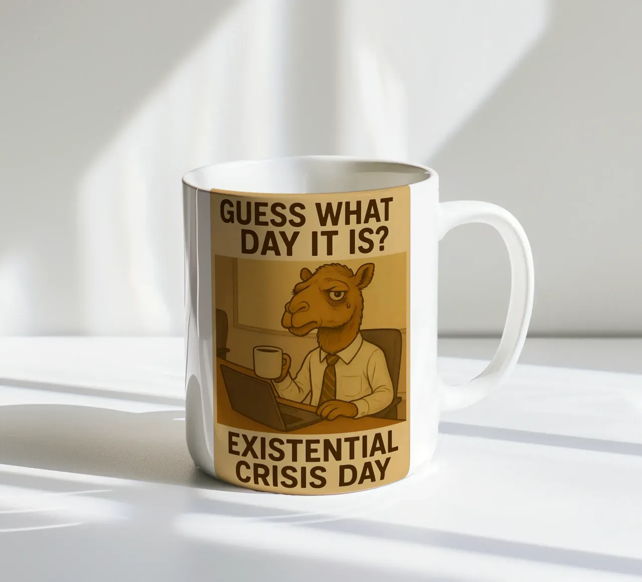 Funny Camel Meme tazza in ceramica da Funny Humor Art
