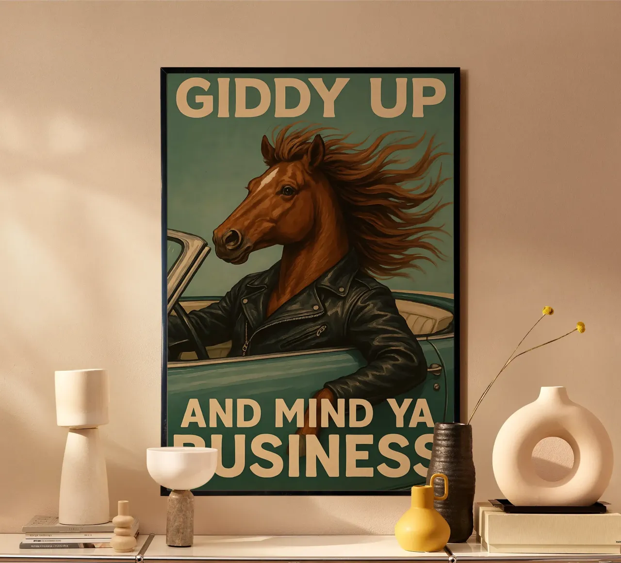 Meme divertente sul cavallo poster da Funny Humor Art