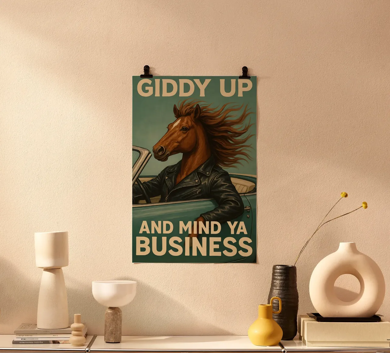 Meme divertente sul cavallo poster da Funny Humor Art