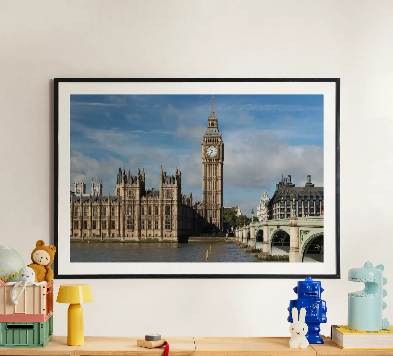 torre grande divieto e ponte poster con telaio in legno da phillipp veisenberg