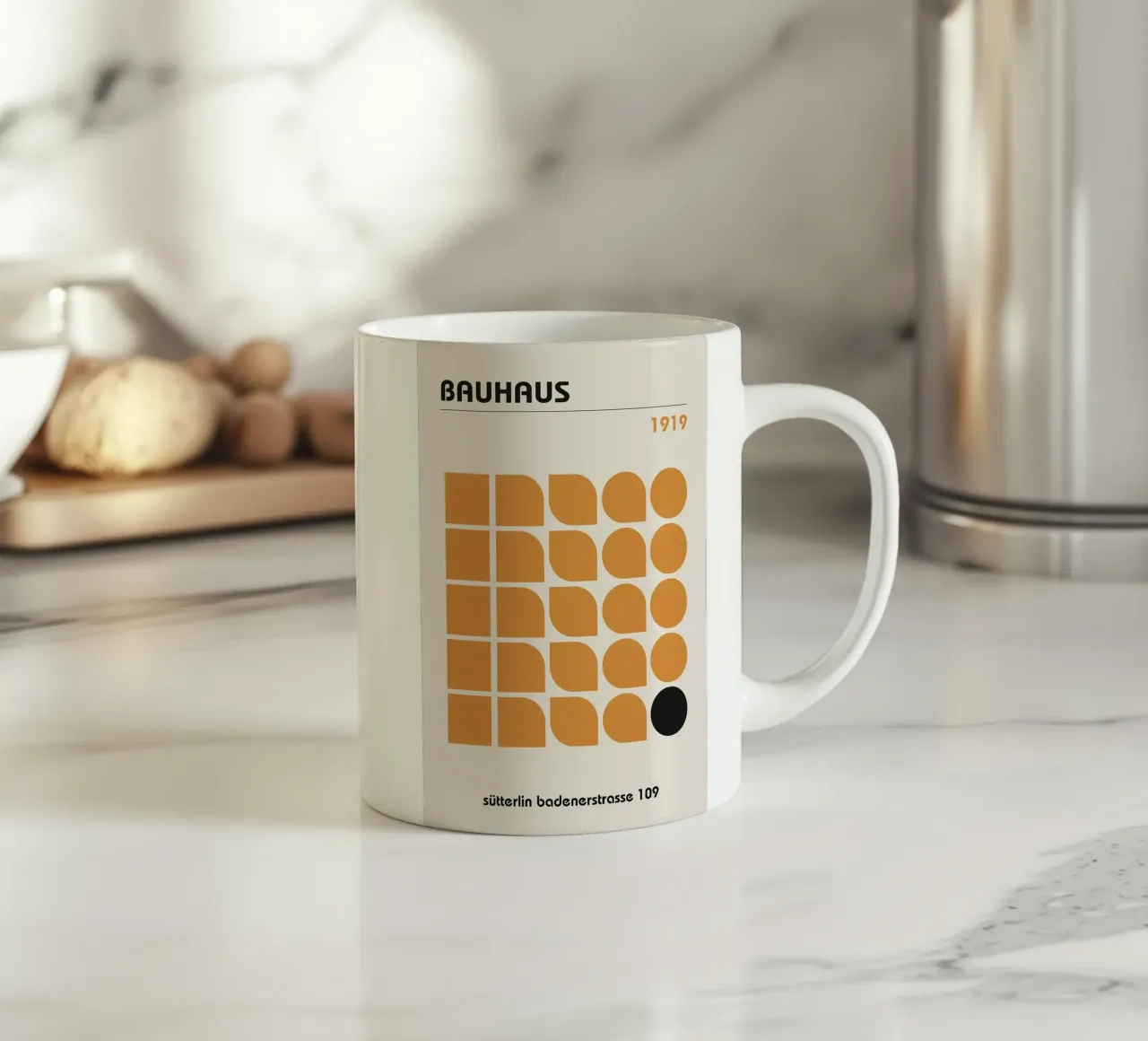 forme geometriche blocchi cerchi tazza in ceramica da Janine P McGuire