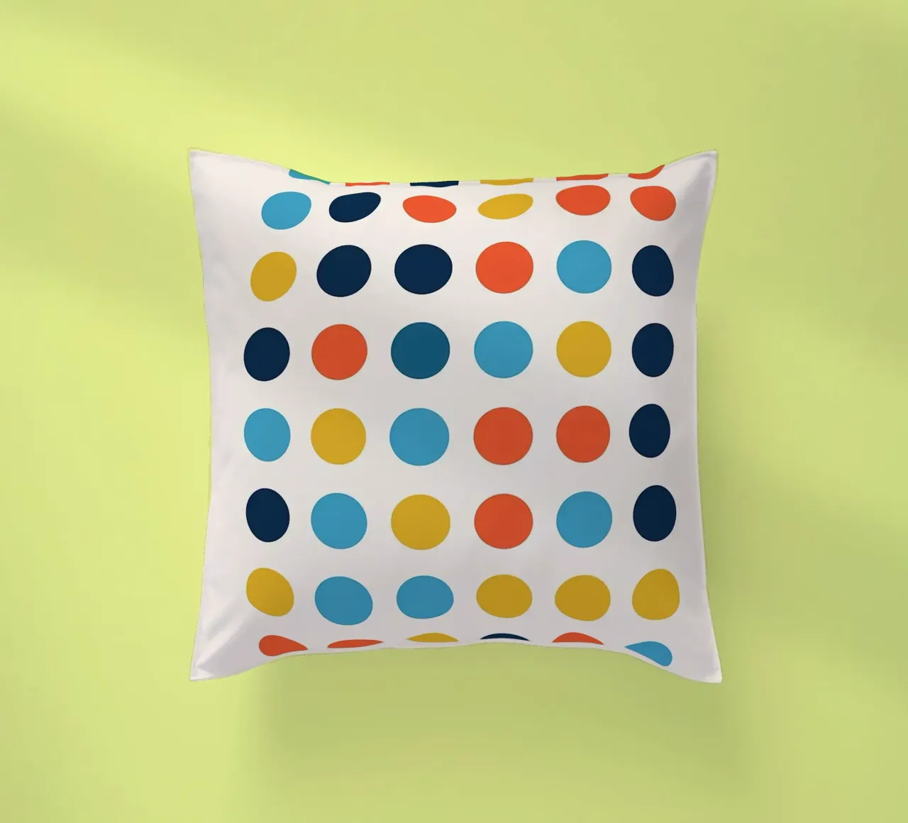 circles dots grid pattern decorative cushion by Janine P McGuire