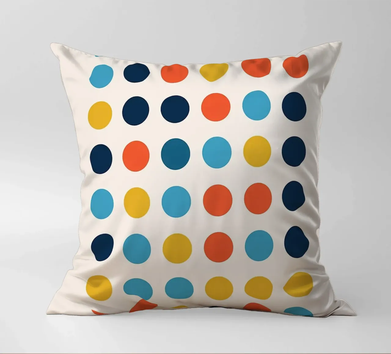 circles dots grid pattern decorative cushion by Janine P McGuire