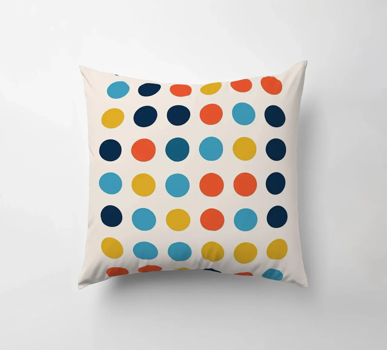 circles dots grid pattern decorative cushion by Janine P McGuire