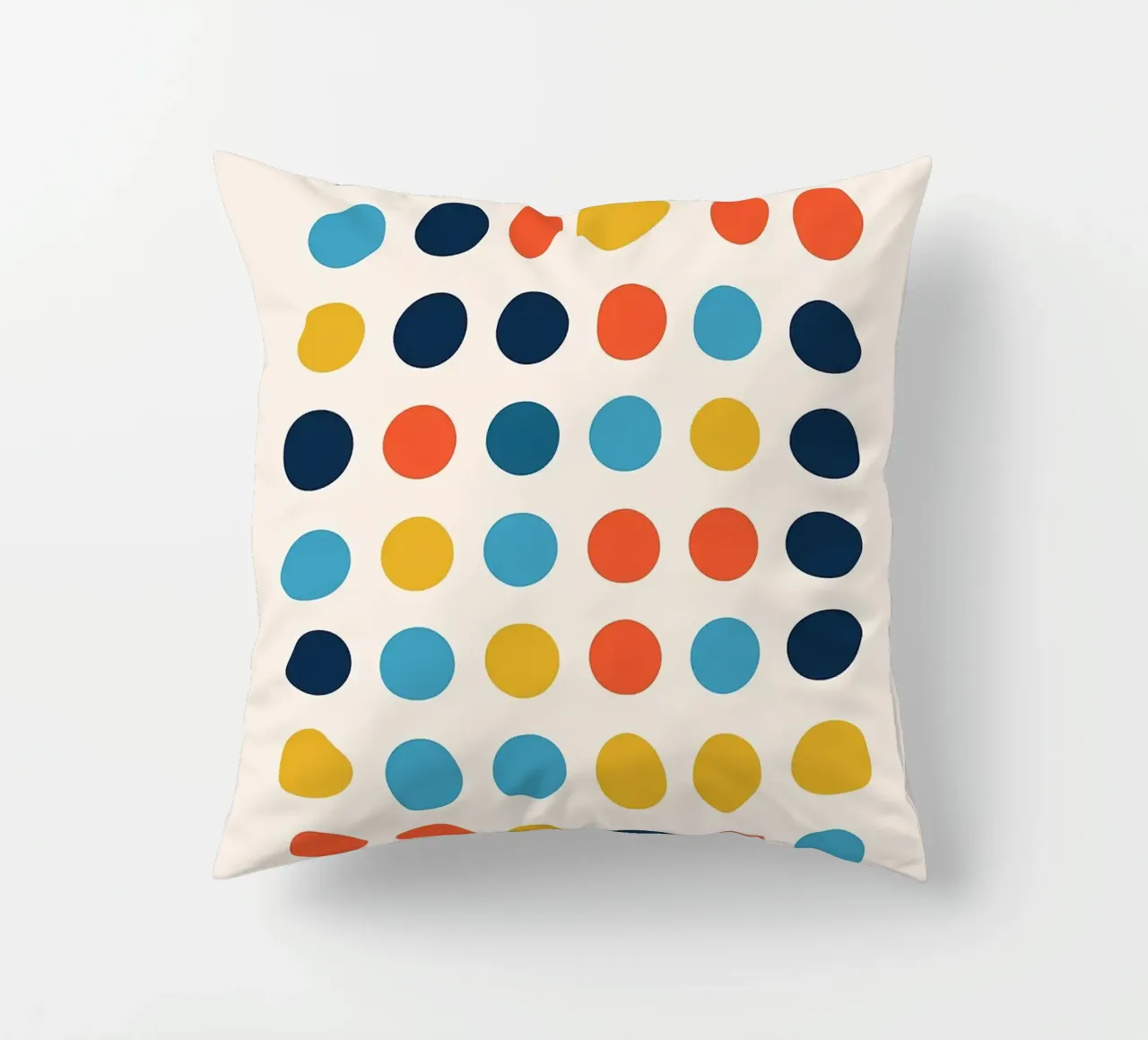 cercles points grille coussin de Janine P McGuire