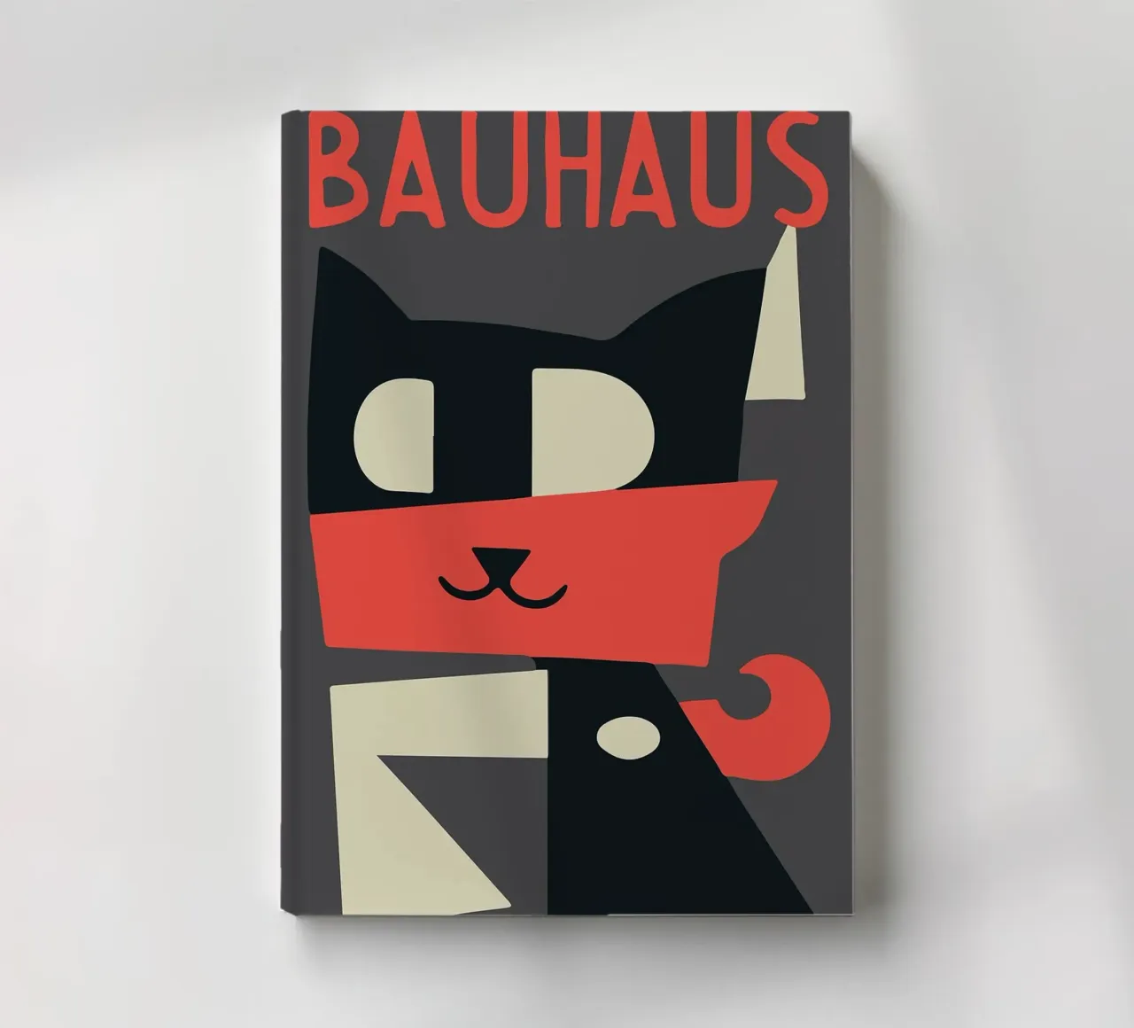 gatto forme geometriche sciarpa rossa diario da Janine P McGuire