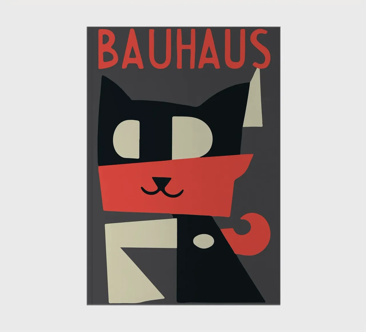 gatto forme geometriche sciarpa rossa diario da Janine P McGuire