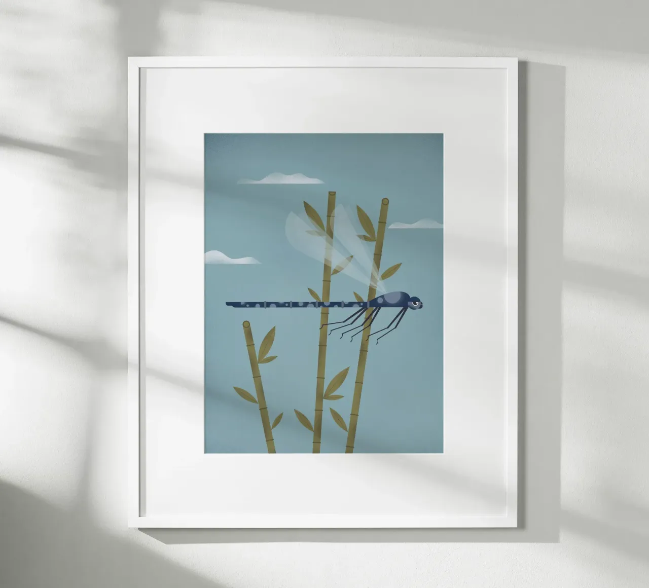 Les Petites Bestioles - Libellula in volo poster con telaio in alluminio da 2fevrierArtStudio