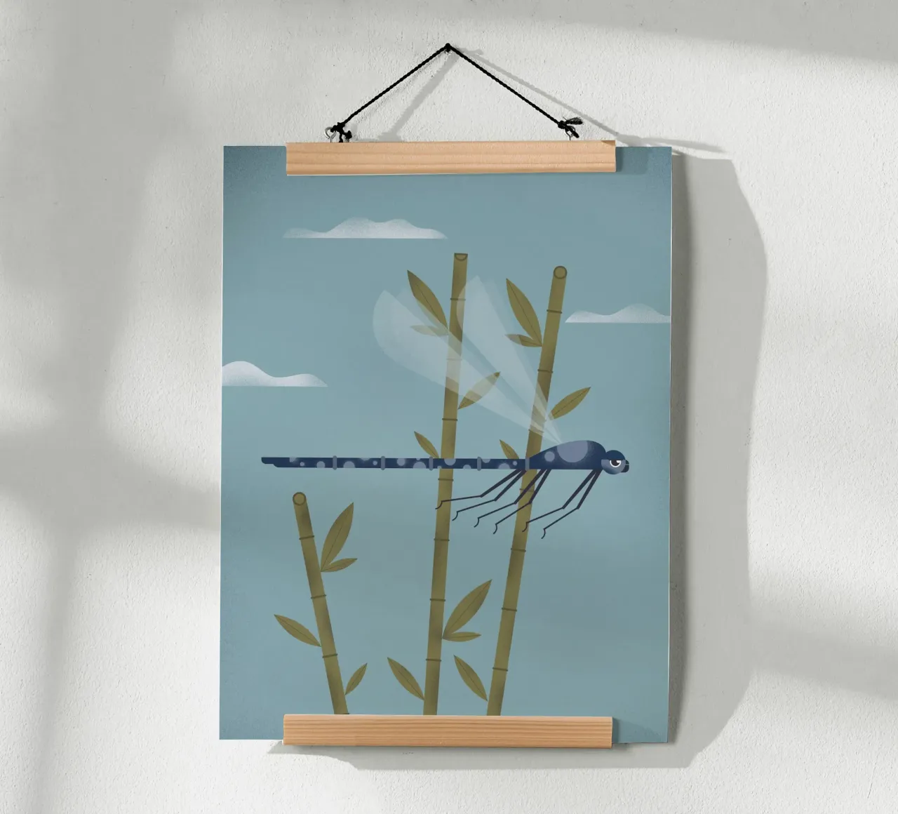 Les Petites Bestioles - Libellula in volo poster con telaio in alluminio da 2fevrierArtStudio