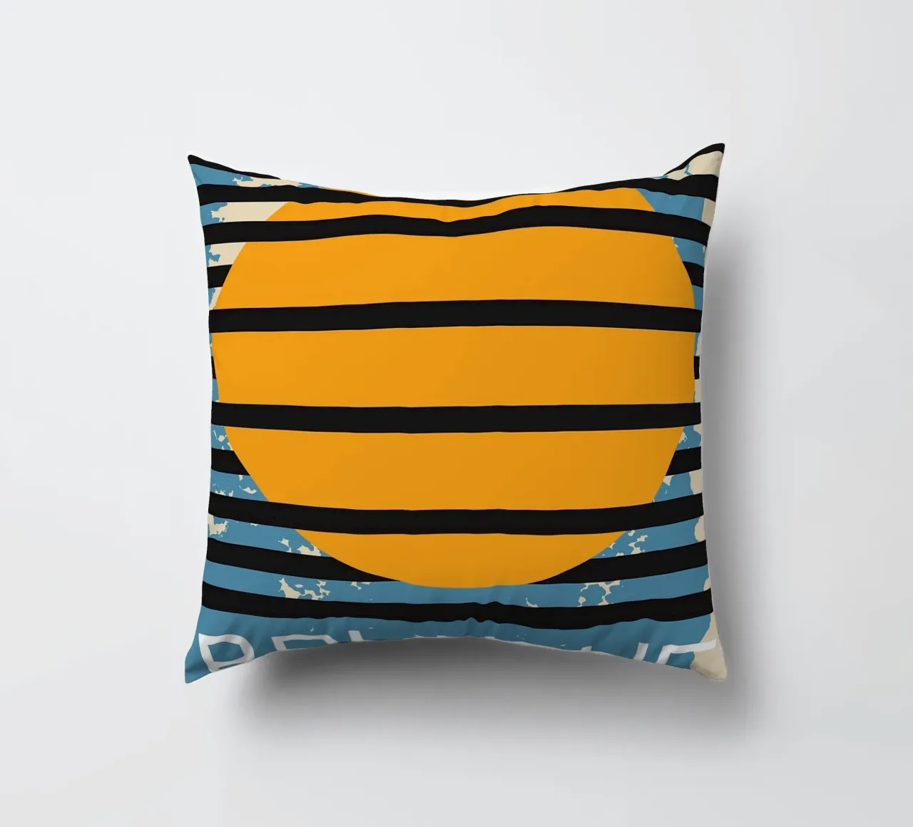 sole linee strisce silhouette cuscino da Purrfect Whiskers Art