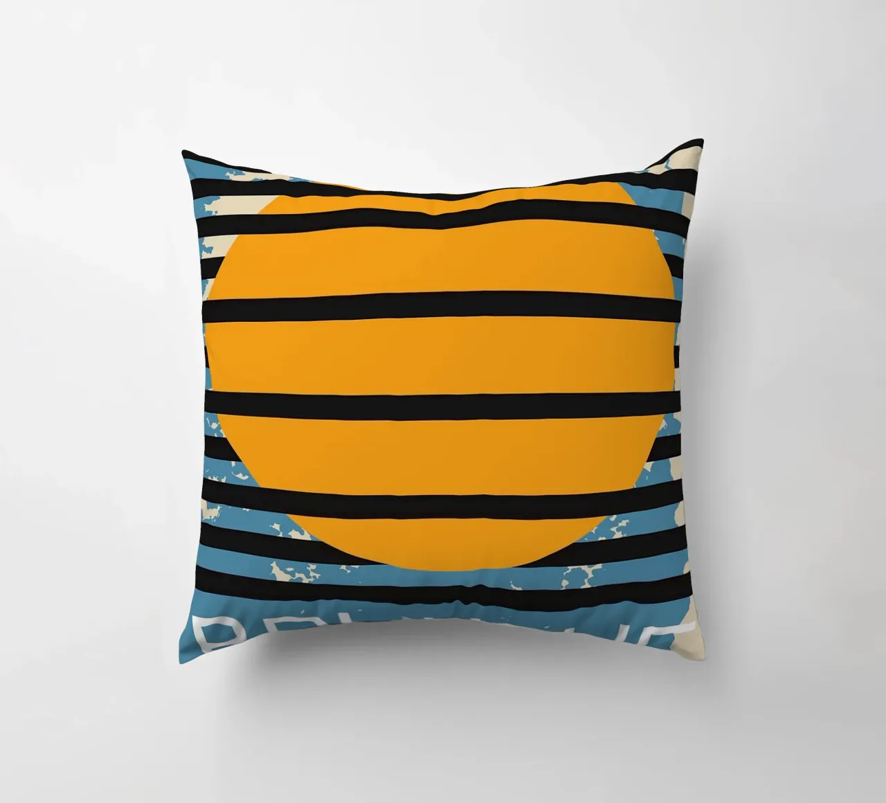 sole linee strisce silhouette cuscino da Purrfect Whiskers Art