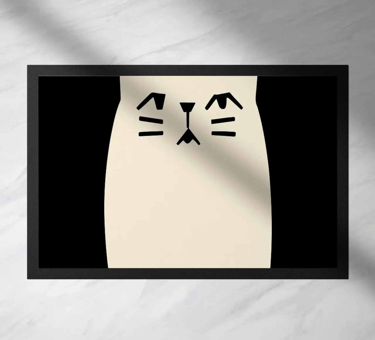 lettere di testo gatto arancione zerbino da Purrfect Whiskers Art
